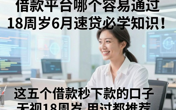 借款平台哪个容易通过18周岁6月速贷必学知识！这五个借款秒下款的口子无视18周岁用过都推荐