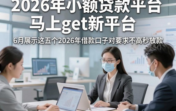 2026年小额贷款平台马上get新平台‌，6月展示这五个2026年借款口子对要求不高秒放款