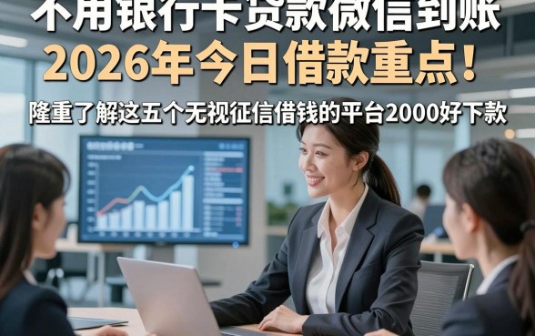 不用银行卡贷款微信到账2026年今日借款重点！隆重了解这五个无视征信借钱的平台2000好下款