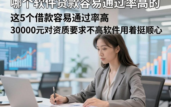 哪个软件贷款容易通过率高的，这5个借款容易通过率高30000元对资质要求不高软件用着挺顺心