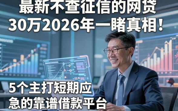 最新不查征信的网贷30万2026年一睹真相！本文梳理5个主打短期应急的靠谱借款平台