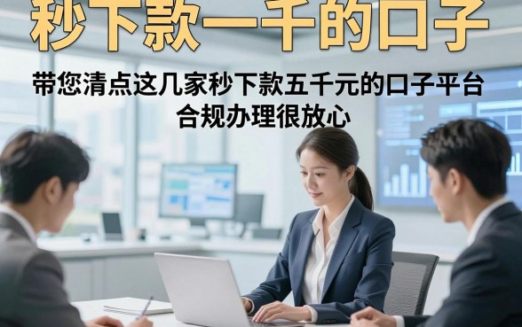 秒下款一千的口子，带您清点这几家秒下款五千元的口子平台合规办理很放心
