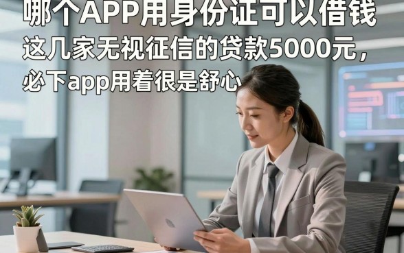哪个APP用身份证可以借钱，这几家无视征信的贷款5000元必下app用着很是舒心