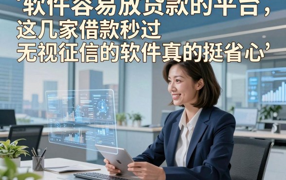 软件容易放贷款的平台，这几家借款秒过无视征信的软件真的挺省心