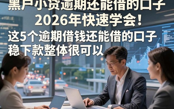 黑户小贷逾期还能借的口子2026年快速学会！这5个逾期借钱还能借的口子稳下款整体很可以