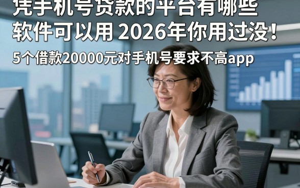 凭手机号贷款的平台有哪些软件可以用2026年你用过没！揭秘​5个借款20000元对手机号要求不高app