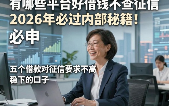 有哪些平台好借钱不查征信2026年必过内部秘籍！必申​五个借款对征信要求不高稳下的口子