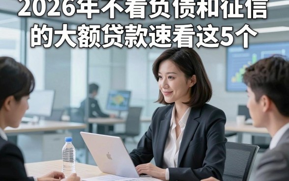 2026年不看负债和征信的大额贷款速看这5个，本文权威讲解帮您排忧解难！