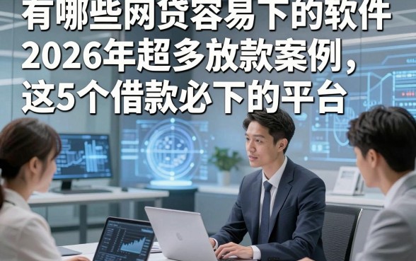 有哪些网贷容易下的软件，2026年超多放款案例这5个借款必下的平台