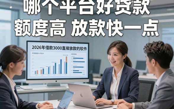 哪个平台好贷款,额度高,放款快一点，2026年统计这5个借款3000直接放款的软件