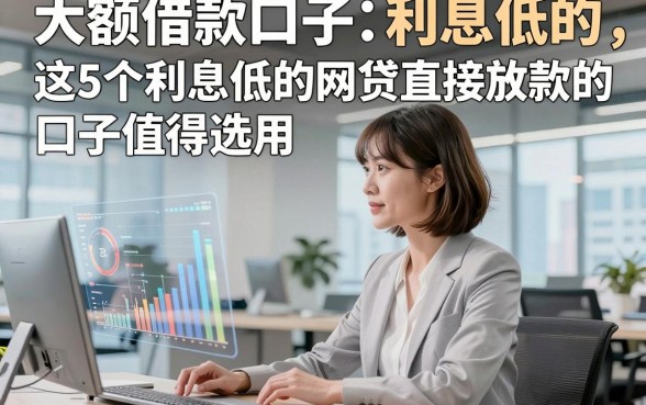 大额借款口子 利息低的，点赞这5个利息低的网贷直接放款的口子值得选用