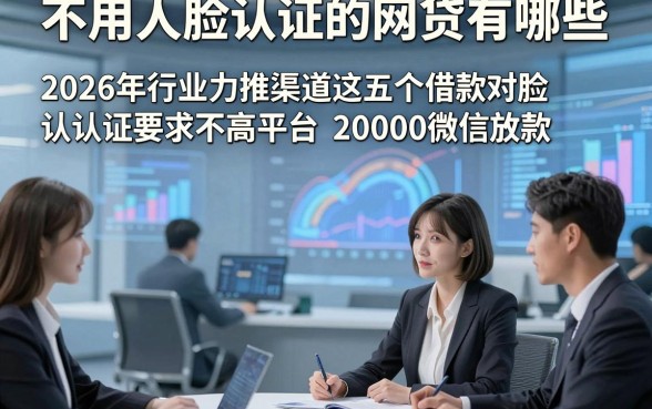 不用人脸认证的网贷有哪些，2026年行业力推渠道这五个借款对脸认证要求不高平台20000微信放款