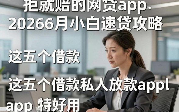 拒就赔的网贷app20266月小白速贷攻略，这五个借款无视征信的私人放款app特好用