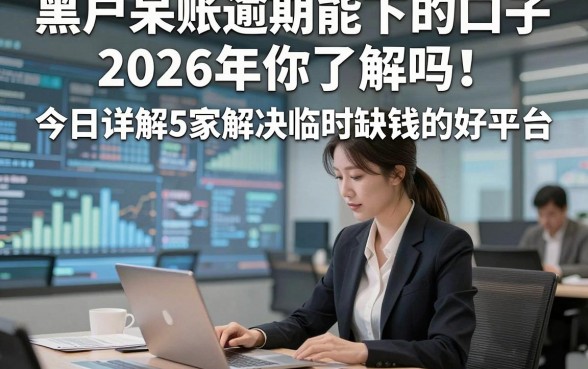 黑户呆账逾期能下的口子2026年你了解吗！今日详解5家解决临时缺钱的好平台