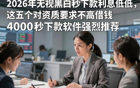 2026年无视黑白秒下款利息低低，这五个对资质要求不高借钱4000秒下款软件强烈推荐