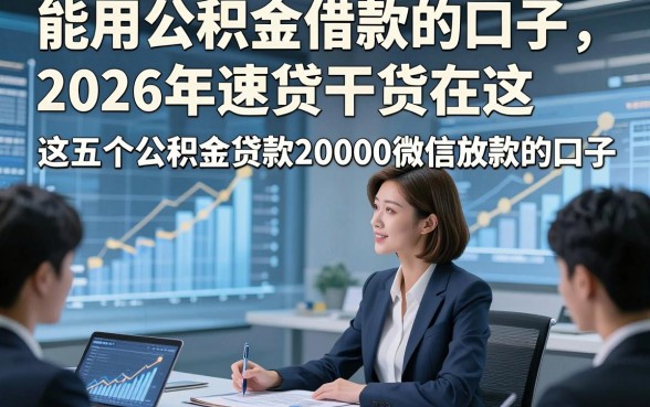 能用公积金借款的口子，2026年速贷干货在这这五个公积金贷款20000微信放款的口子