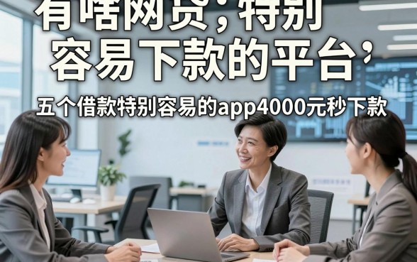 有啥网贷特别容易下款的平台，解说​五个借款特别容易的app4000元秒下款