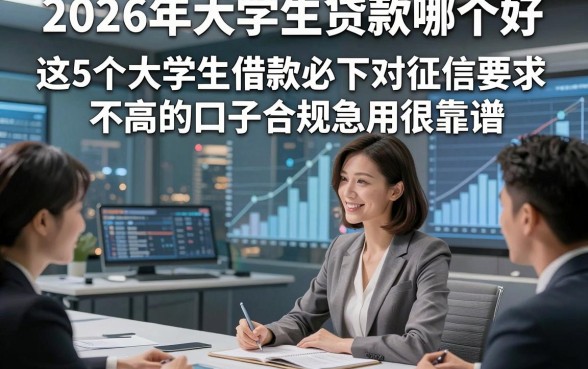 2026年大学生贷款哪个好，这5个大学生借款必下对征信要求不高的口子合规急用很靠谱