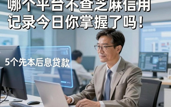 哪个平台不查芝麻信用记录今日你掌握了吗！本篇评述5个先本后息贷款平台