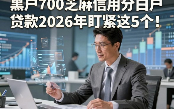 黑户700芝麻信用分白户贷款2026年盯紧这5个！本文为您隆重梳理！