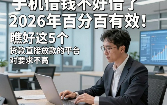 手机借钱不好借了2026年百分百有效！瞧好这5个​贷款直接放款的平台对要求不高