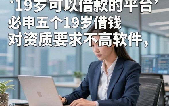 19岁可以借款的平台，必申五个19岁借钱对资质要求不高软件