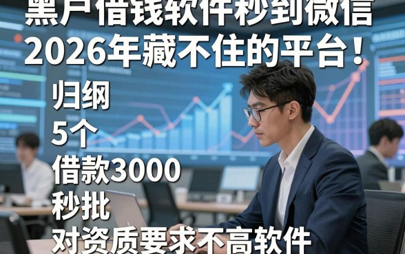 黑户借钱软件秒到微信2026年藏不住的平台！归纳​5个借款3000秒批对资质要求不高软件