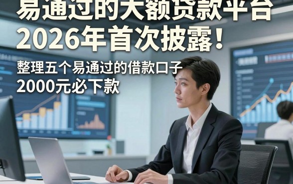 易通过的大额贷款平台2026年首次披露！整理五个易通过的借款口子2000元必下款
