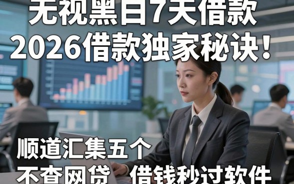 无视黑白7天借款2026借款独家秘诀！顺道汇集五个不查网贷借钱秒过软件