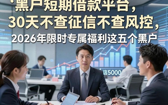 黑户短期借款平台30天不查征信不查风控，2026年限时专属福利这五个黑户网贷5000对征信要求不高口子