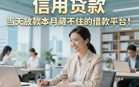 信用贷款 当天放款本月藏不住的借款平台！归结​5个手机app借钱征信