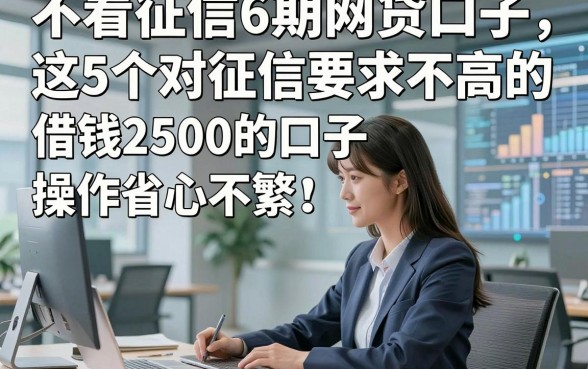 不看征信6期网贷口子，这5个对征信要求不高的借钱2500的口子操作省心不繁