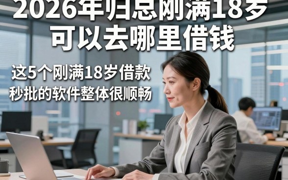 2026年归总刚满18岁可以去哪里借钱，这5个刚满18岁借款秒批的软件整体很顺畅