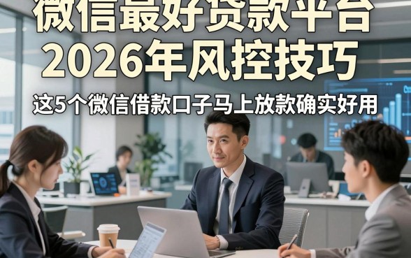 微信最好贷款平台2026年风控技巧，这5个微信借款口子马上放款确实好用