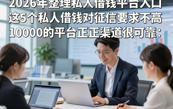 2026年整理私人借钱平台入口，这5个私人借钱对征信要求不高10000的平台正规渠道很可靠