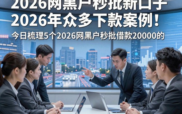 2026网黑户秒批新口子2026年众多下款案例！今日梳理5个2026网黑户秒批借款20000的平台