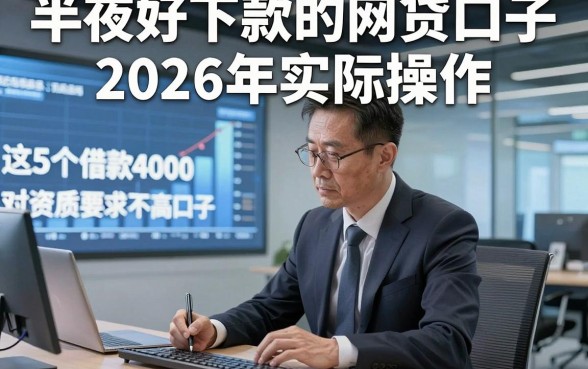 半夜好下款的网贷口子2026年实际操作，这5个借款4000对资质要求不高口子真的靠谱