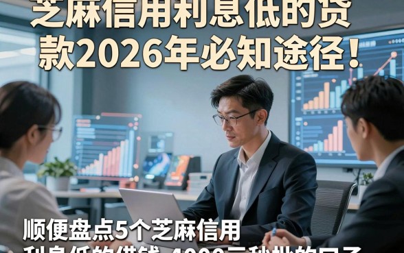 芝麻信用利息低的贷款2026年必知途径!顺便盘点5个芝麻信用利息低的借钱4000元秒批的口子