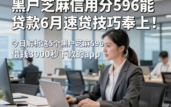 黑户芝麻信用分596能贷款6月速贷技巧奉上！今日解析这5个黑户芝麻596借钱3000秒下款的app