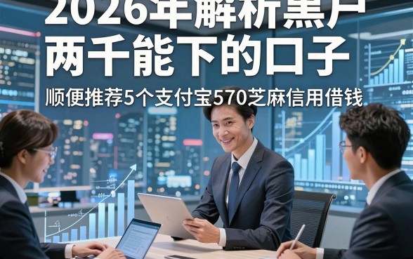 2026年解析黑户两千能下的口子，顺便推荐5个支付宝570芝麻信用借钱