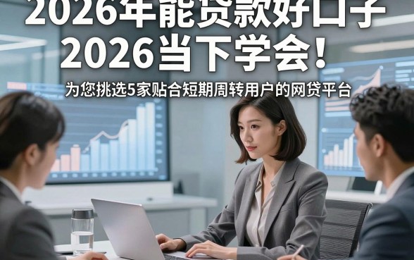 2026年能贷款好口子2026当下学会！为您挑选5家贴合短期周转用户的网贷平台