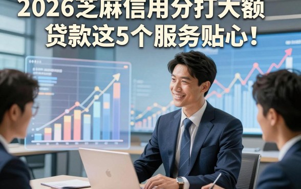 2026芝麻信用分打大额贷款这5个服务贴心！本文为您隆重挑选！