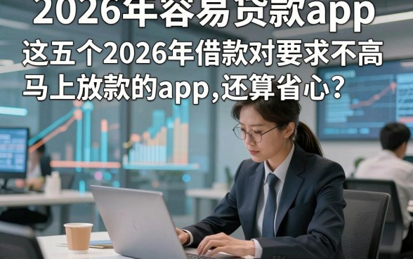 2026年容易贷款app，这五个2026年借款对要求不高马上放款的app还算省心