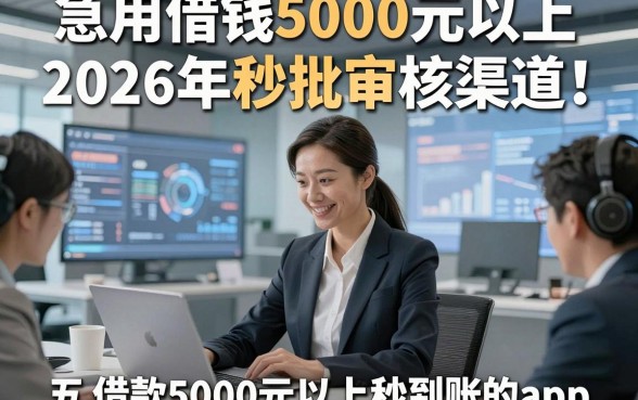 急用借钱5000元以上2026年秒批审核渠道！顺便筛选五个借款5000元以上秒到账的app