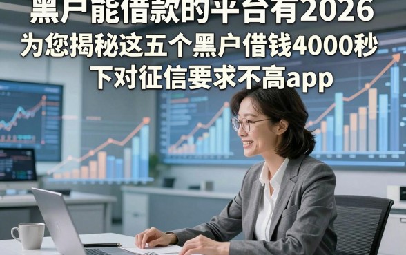 黑户能借款的平台有2026，为您揭秘这五个黑户借钱4000秒下对征信要求不高app