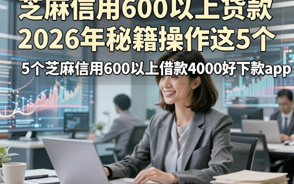 芝麻信用600以上贷款，2026年秘籍操作这5个芝麻信用600以上借款4000好下款app