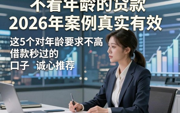 不看年龄的贷款2026年案例真实有效，这5个对年龄要求不高借款秒过的口子诚心推荐