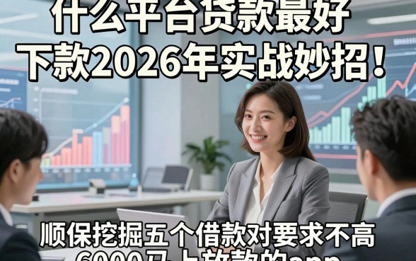 什么平台贷款最好下款2026年实战妙招！顺便挖掘五个借款对要求不高6000马上放款的app