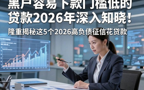黑户容易下款门槛低的贷款2026年深入知晓！隆重揭秘这5个2026高负债征信花贷款