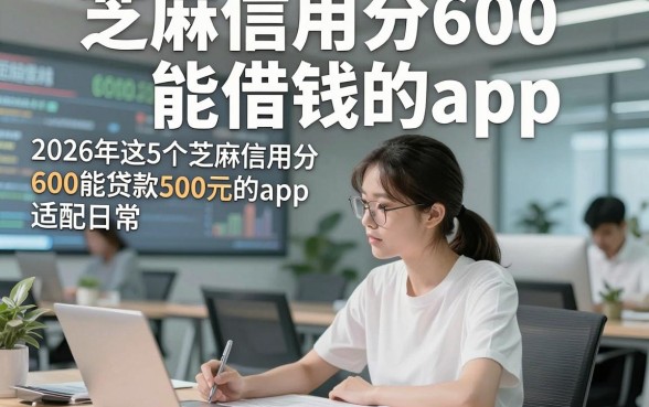 芝麻信用分600能借钱的app，2026年这5个芝麻信用分600能贷款500元的app适配日常